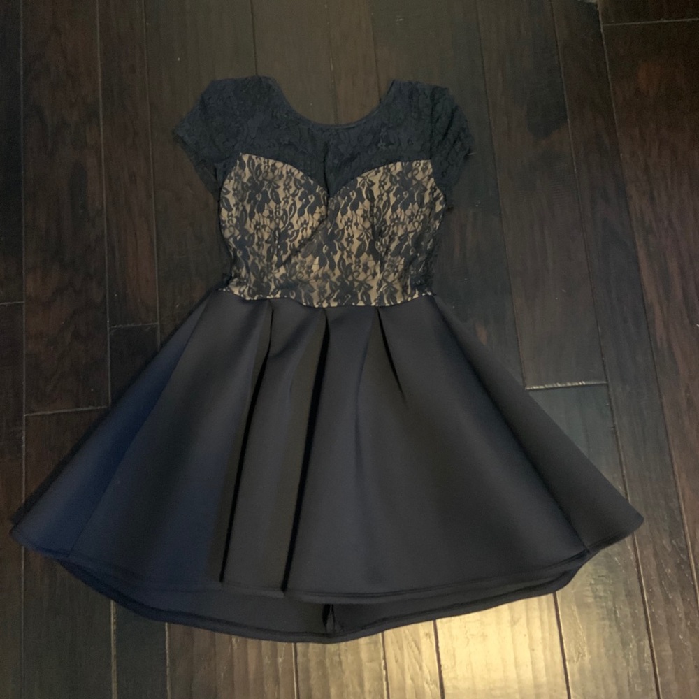 B Darlin Short Lace Backless Dress
